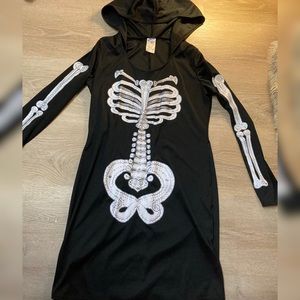 Skeleton Hooded Dress